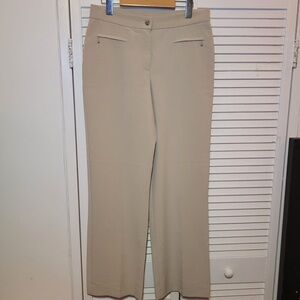 Beige Wide-Leg Trousers